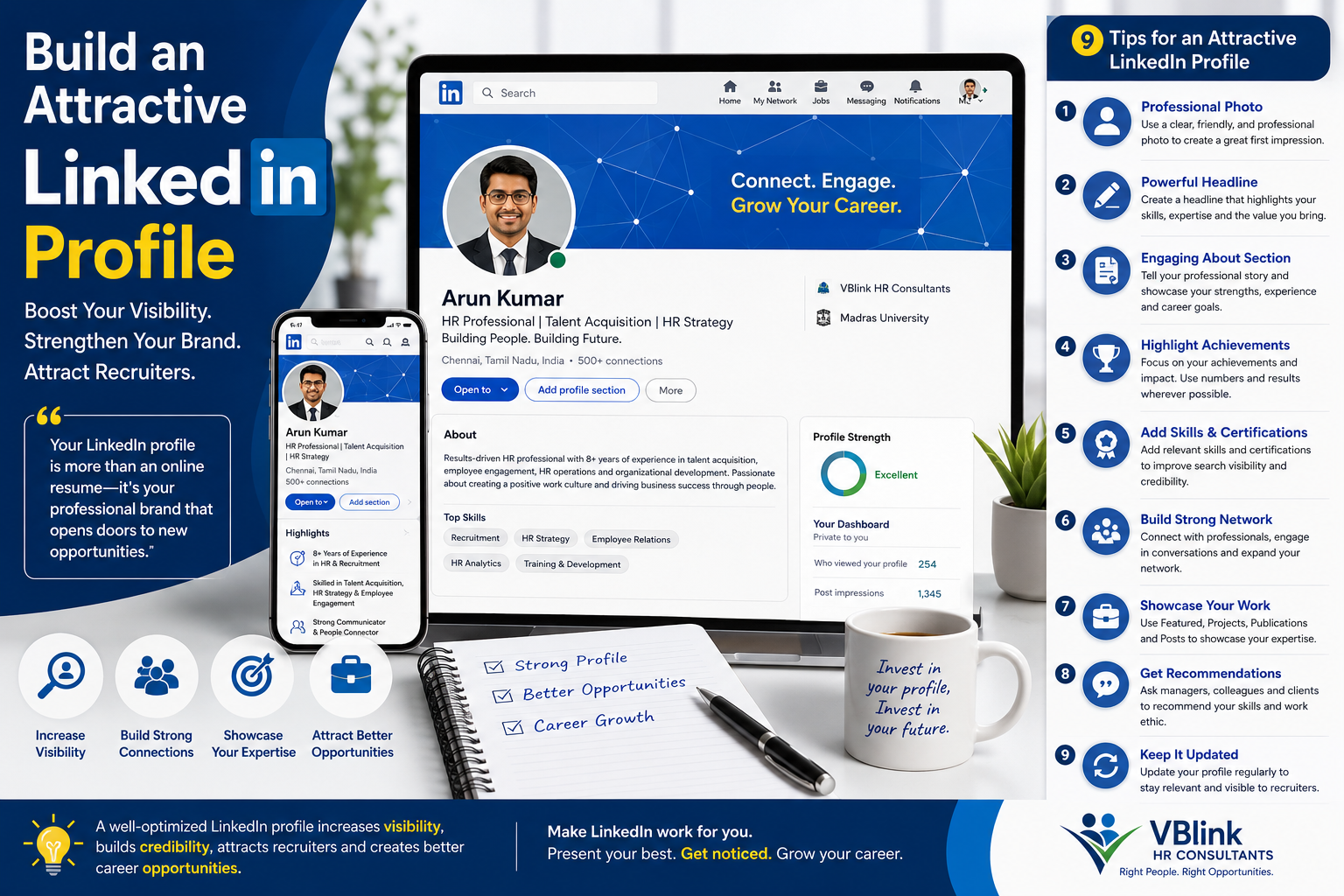 Building an attractive LinkedIn profile to attract recruiters